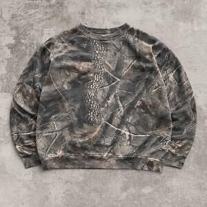 Liberty Camo Crewneck XL Hardwoods Vintage Boxy Gorpcore Sweatshirt 1990s USA